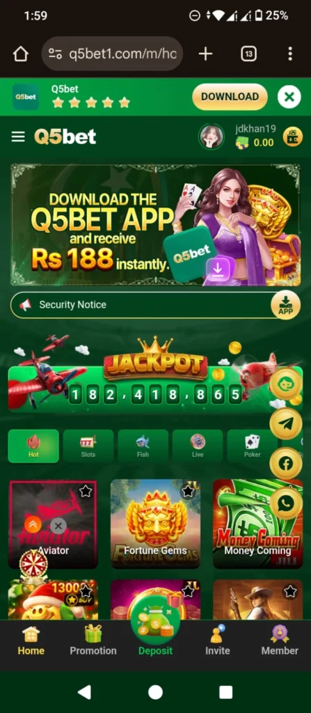 Q5 Bet Game interface screenshot